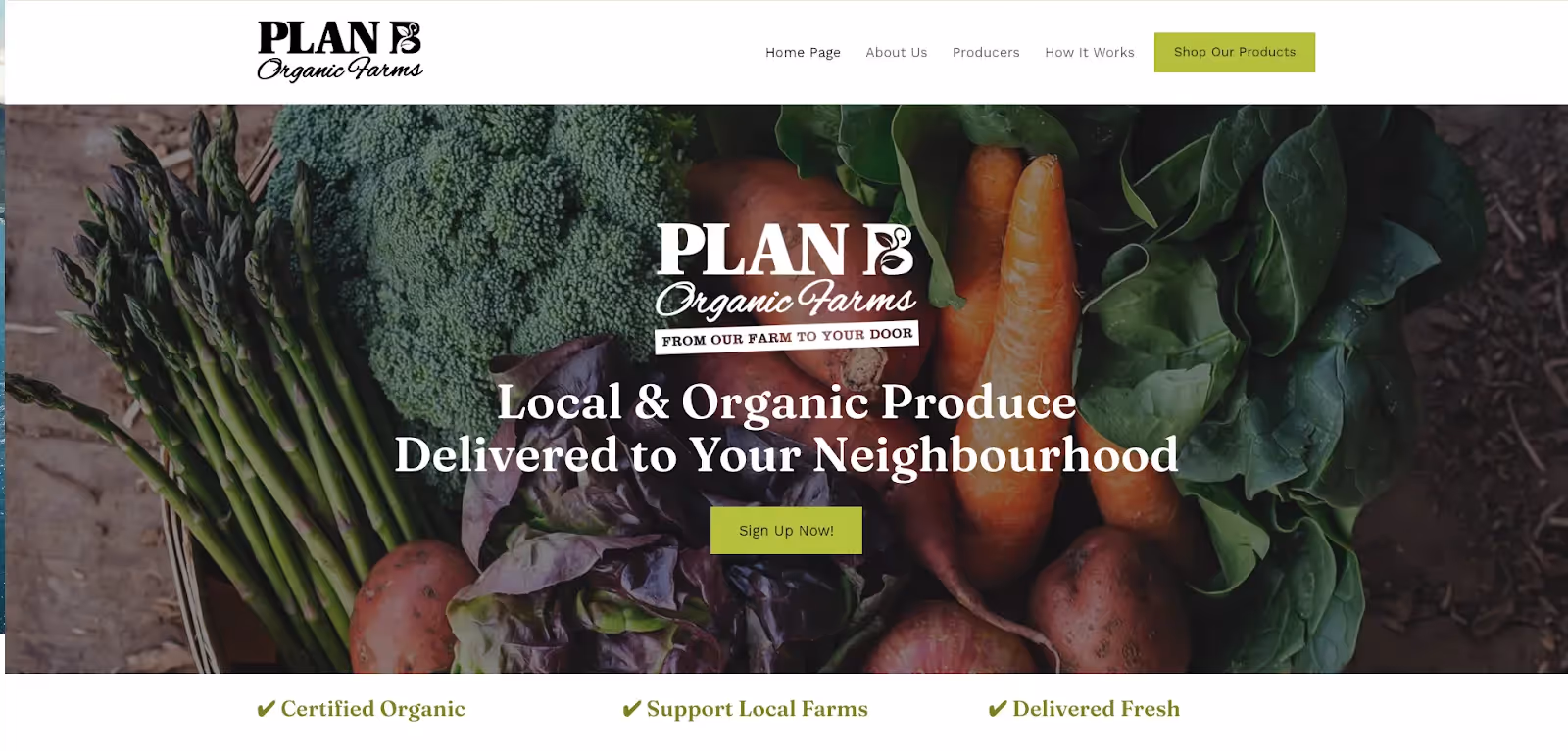 organic farm website template