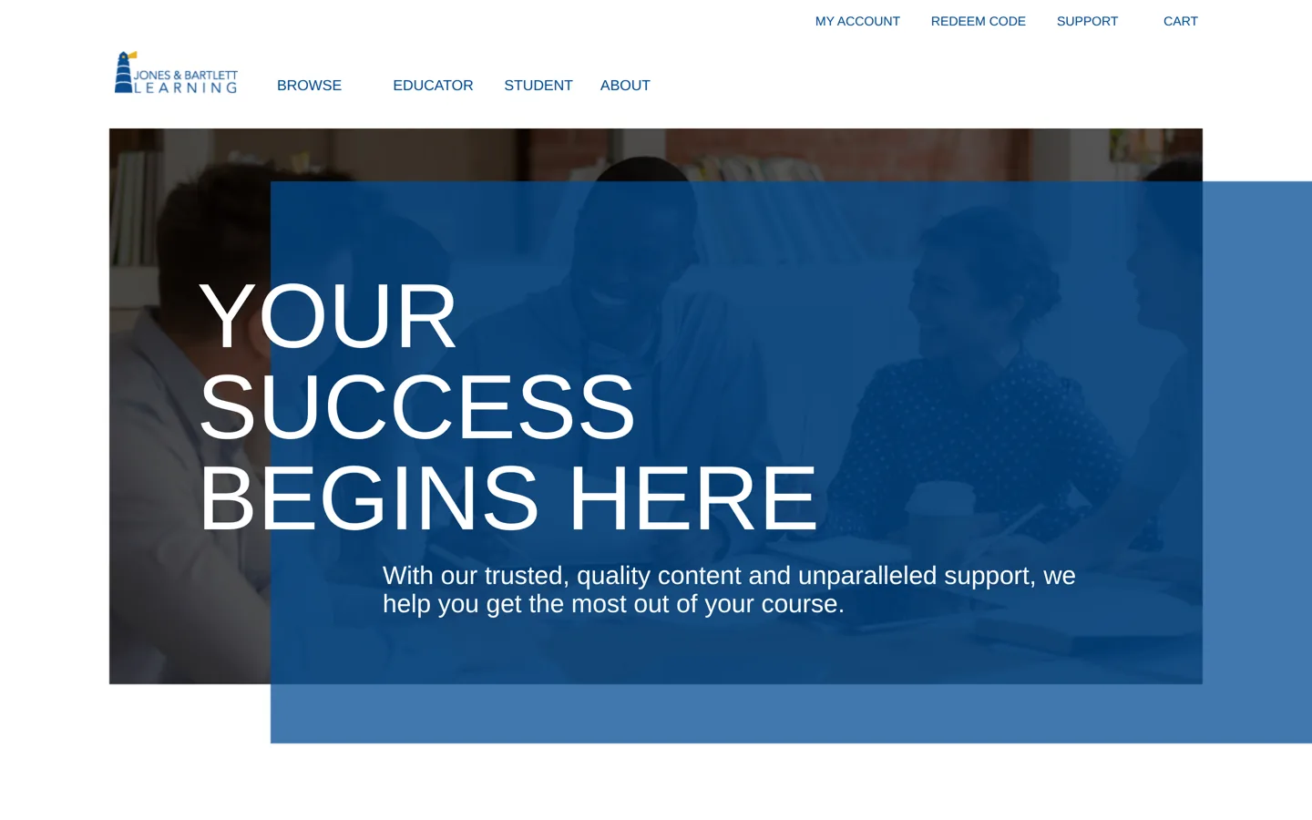 Jones and Bartlett Learning homepage - fire and EMS curriculum publisher