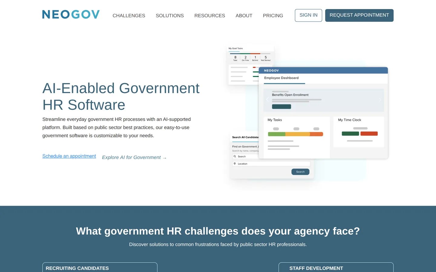 NEOGOV homepage - government HR software including PowerDMS