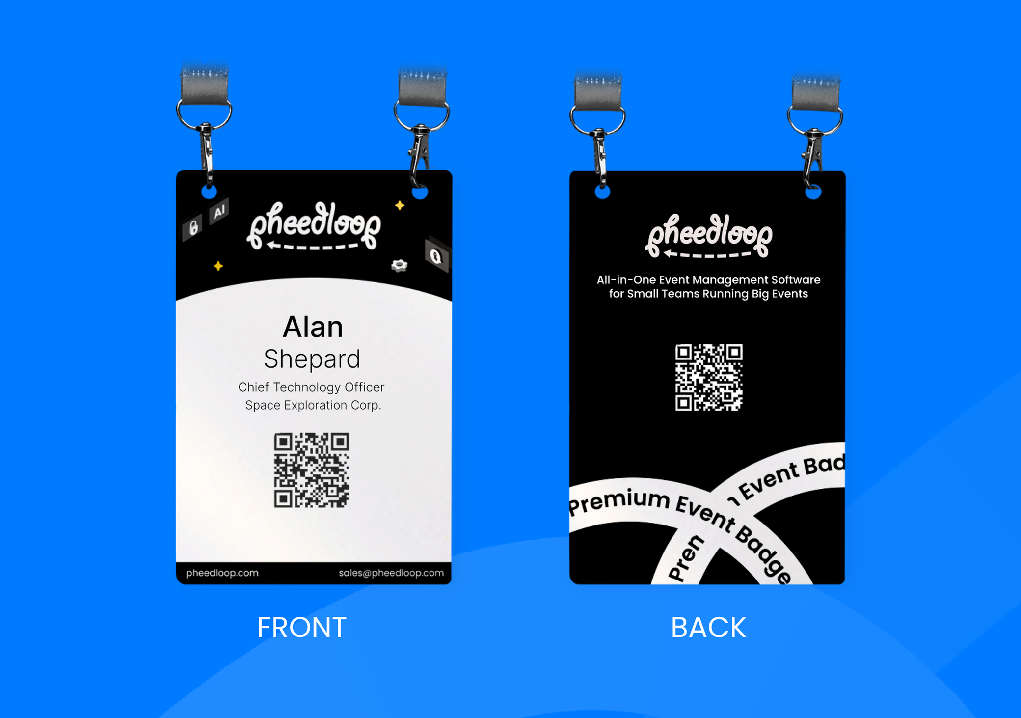 PheedLoop's live display system showcasing information on wifi, weather, time, and images 