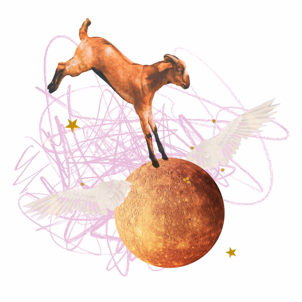 Collage for Mercury retrograde in Capricorn