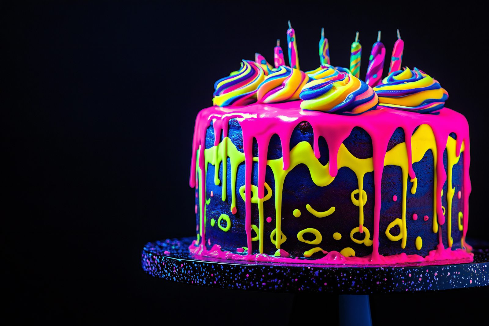 Neon Themed Cake