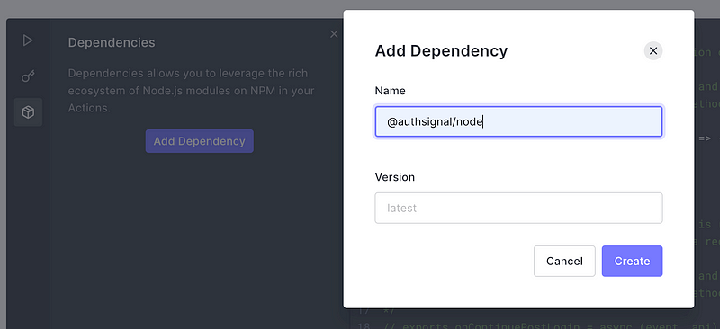 Add the Authsignal NodeJS npm package