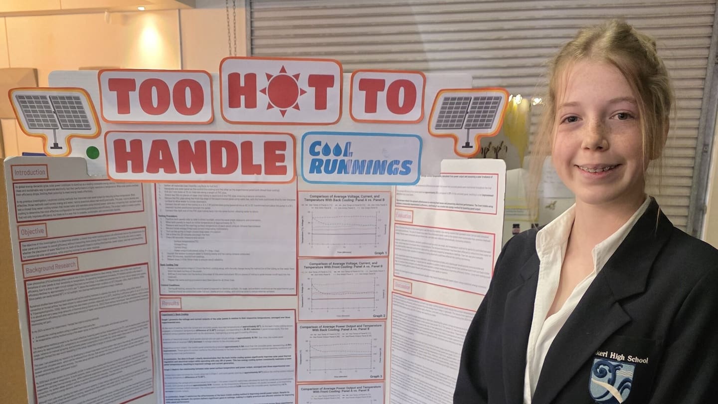  Year 10 student Sophia Ibbotson won the top award for her solar project.