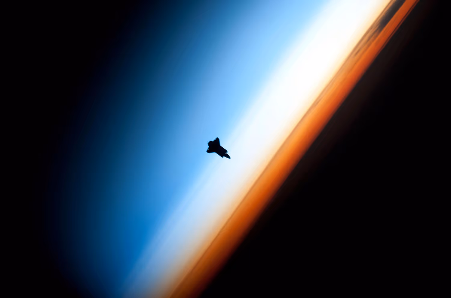 Upper atmosphere with a rocket