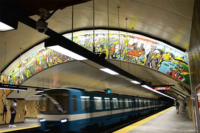 l'art dans les metros de Montréal