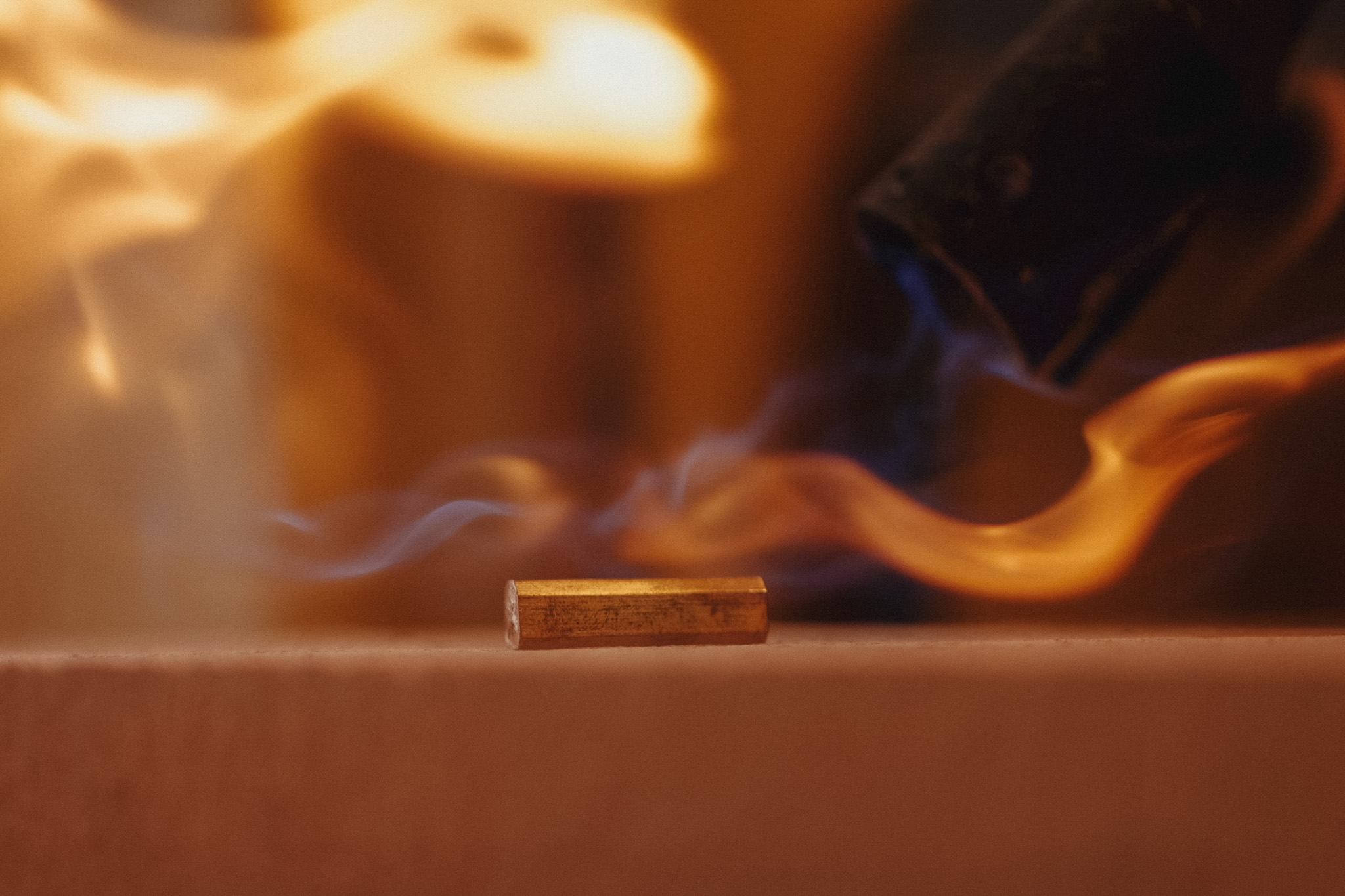 Vierkantwalzdraht eingeschmolzen im Goldschmiede Atelier 