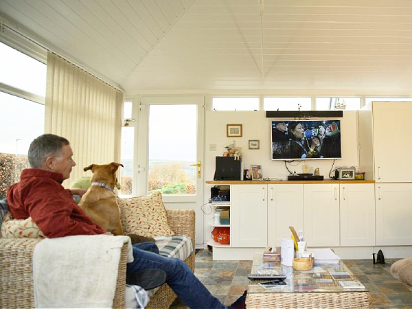 A comfortable insulated conservatory for year-round family use