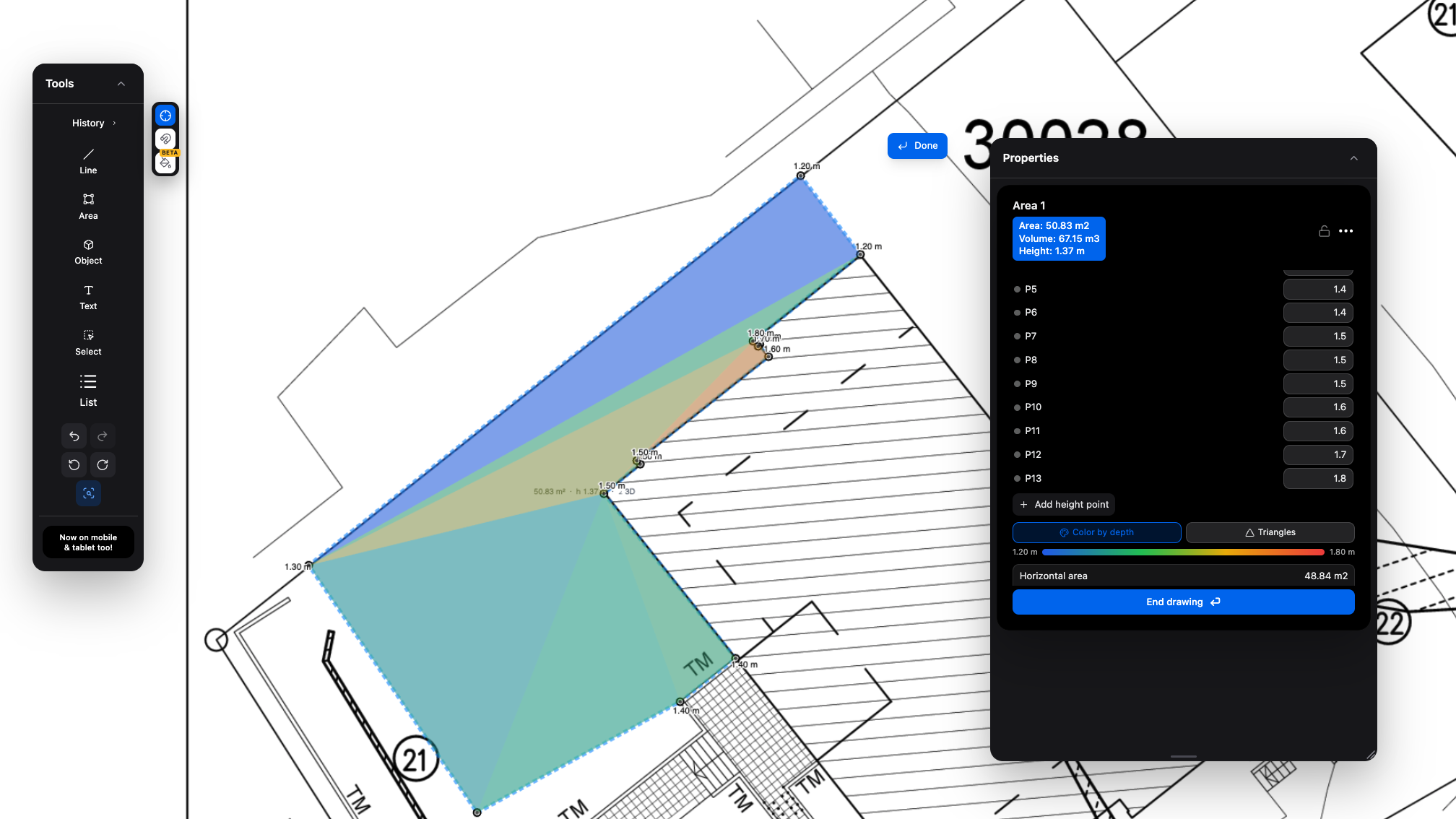 Project drawings organised in Planmetry