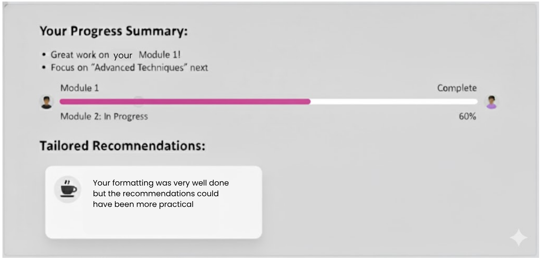 Learner specific feedback with coursebox ai