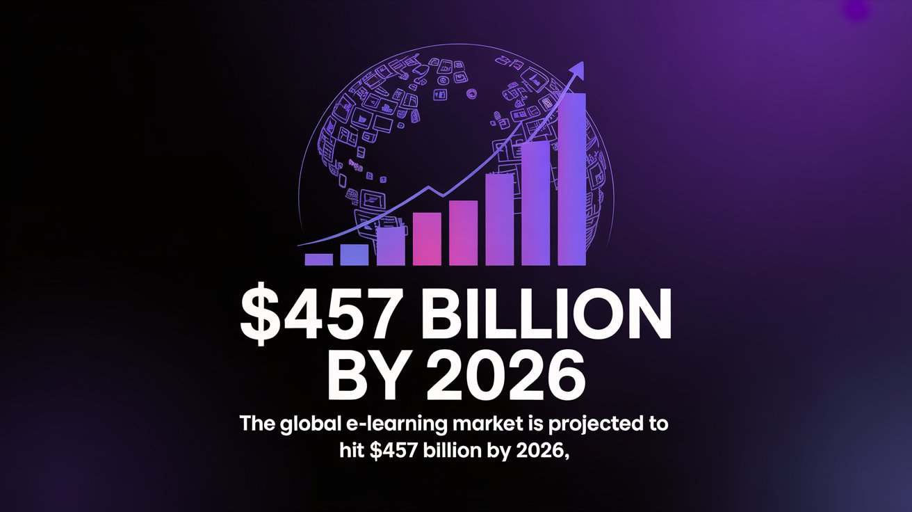 The global e-learning market is projected to hit $457 billion by 2026