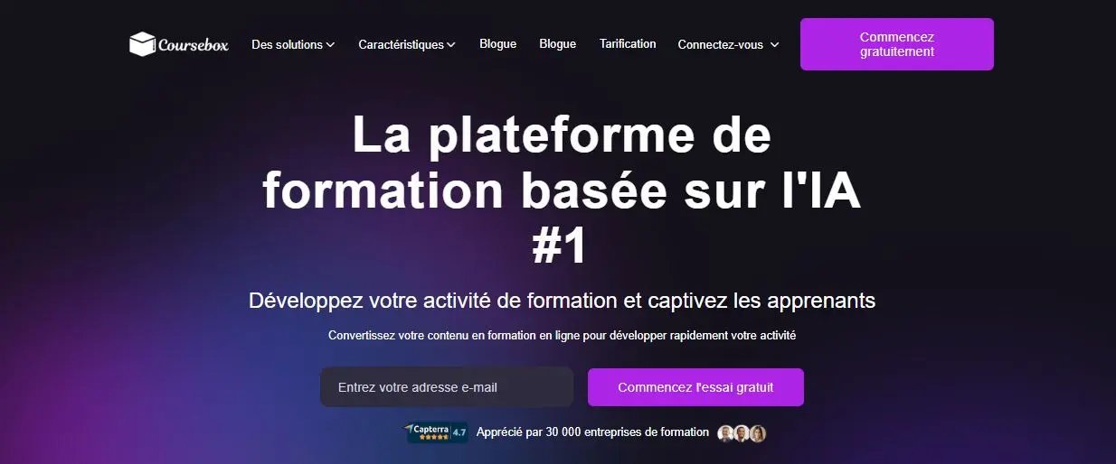 coursebox homepage
