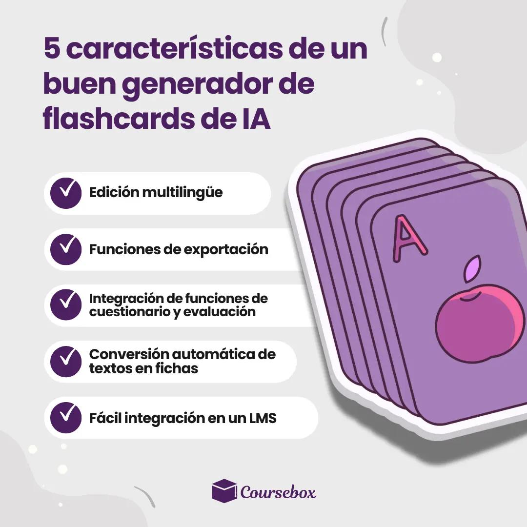 5 características de un buen generador de flashcards de IA