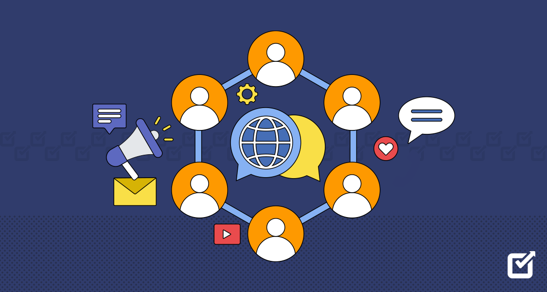 People connected through online communities
