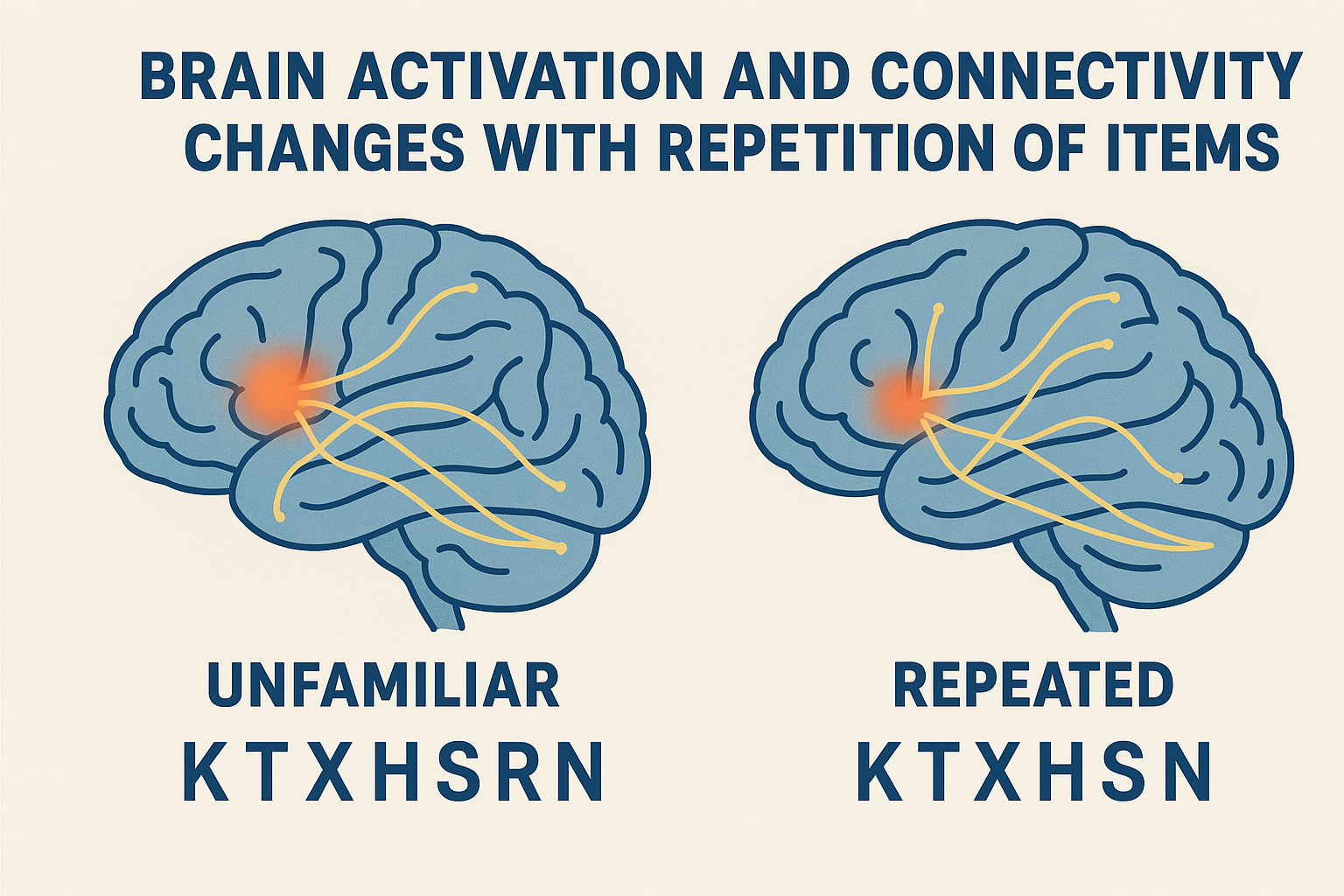 Relation between brain activation and repetition