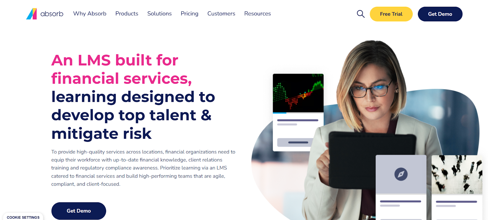 An LMS built for financial services learning designed to develop top talent and mitigate risk