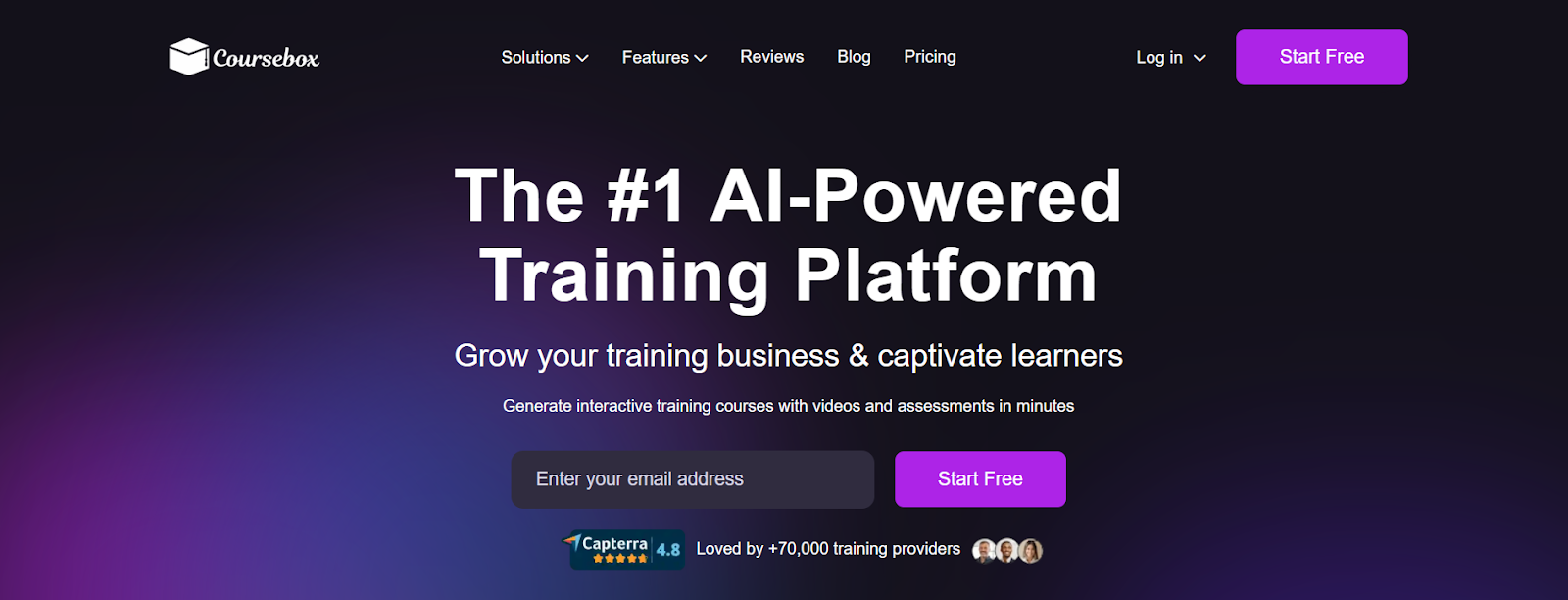AI powered training platform