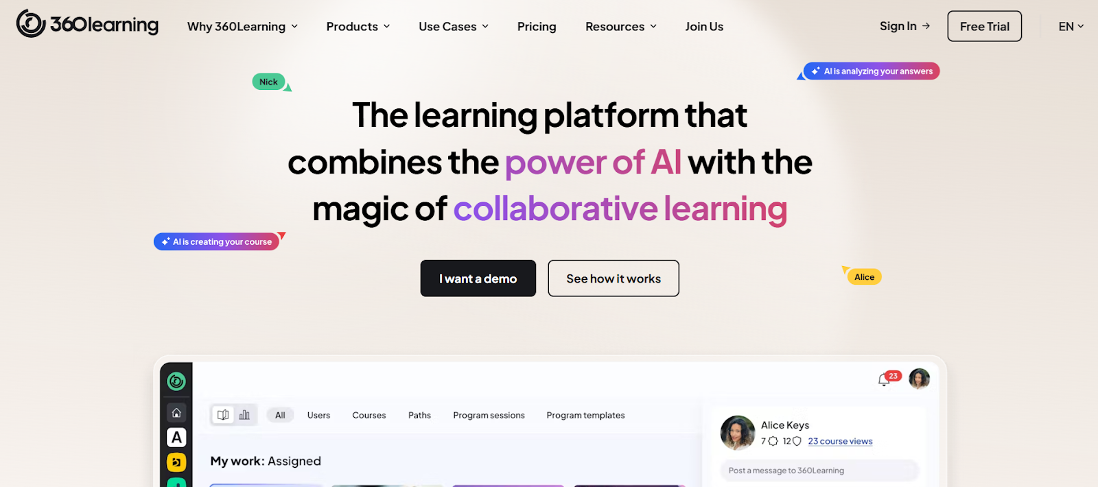 The learning platform that combines the power of AI with the magic of collaborative learning