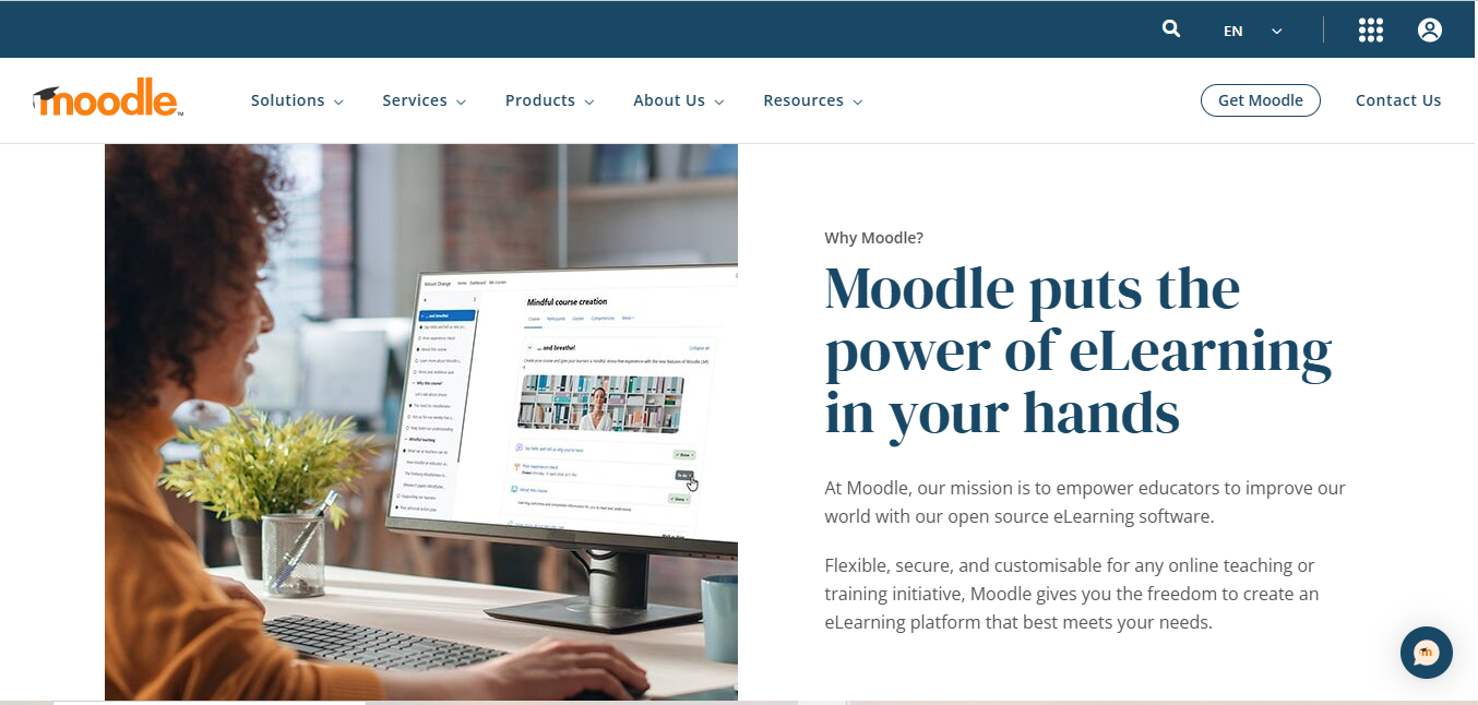 Moodle puts the power of e-learning in your hands