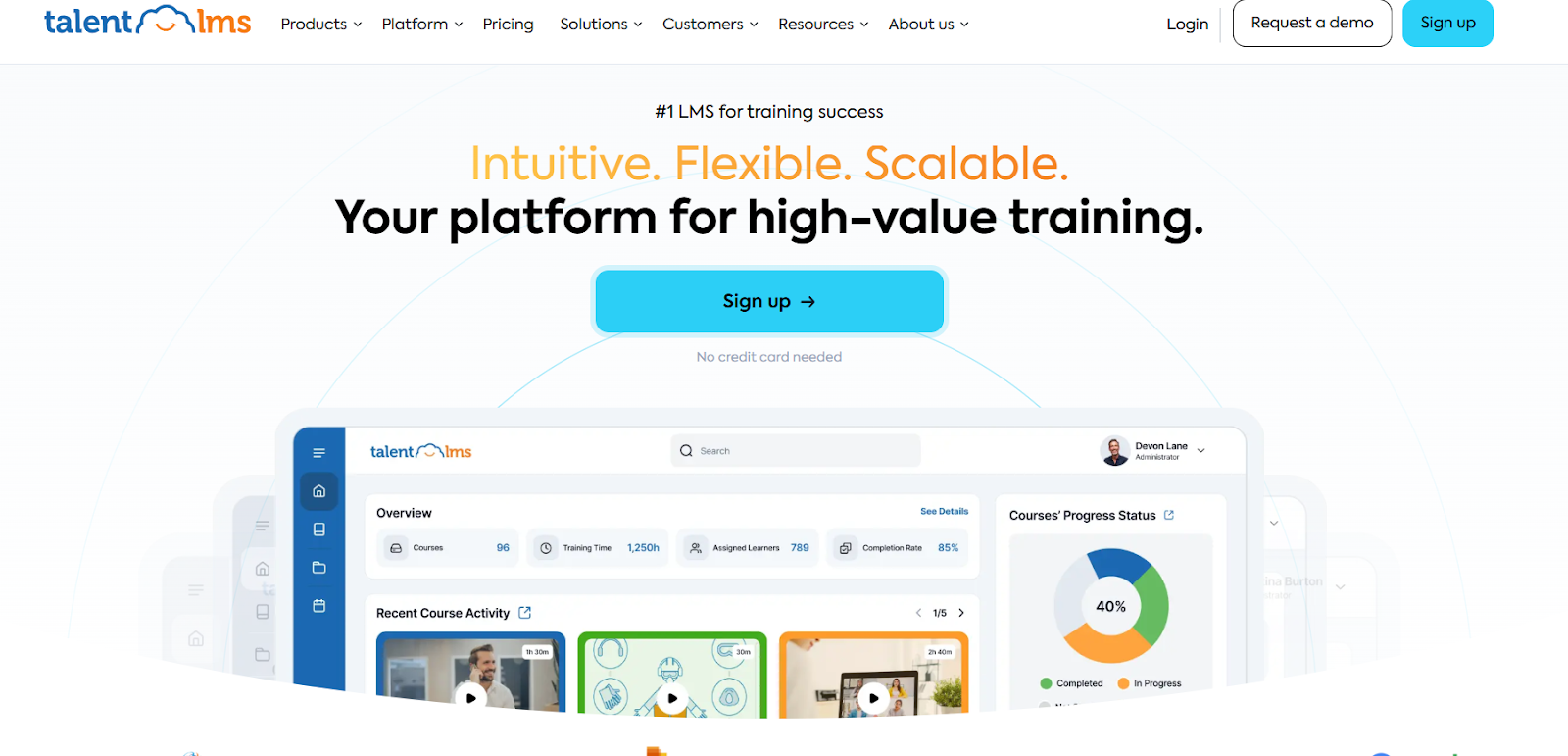 TalentLMS platform for high-value training