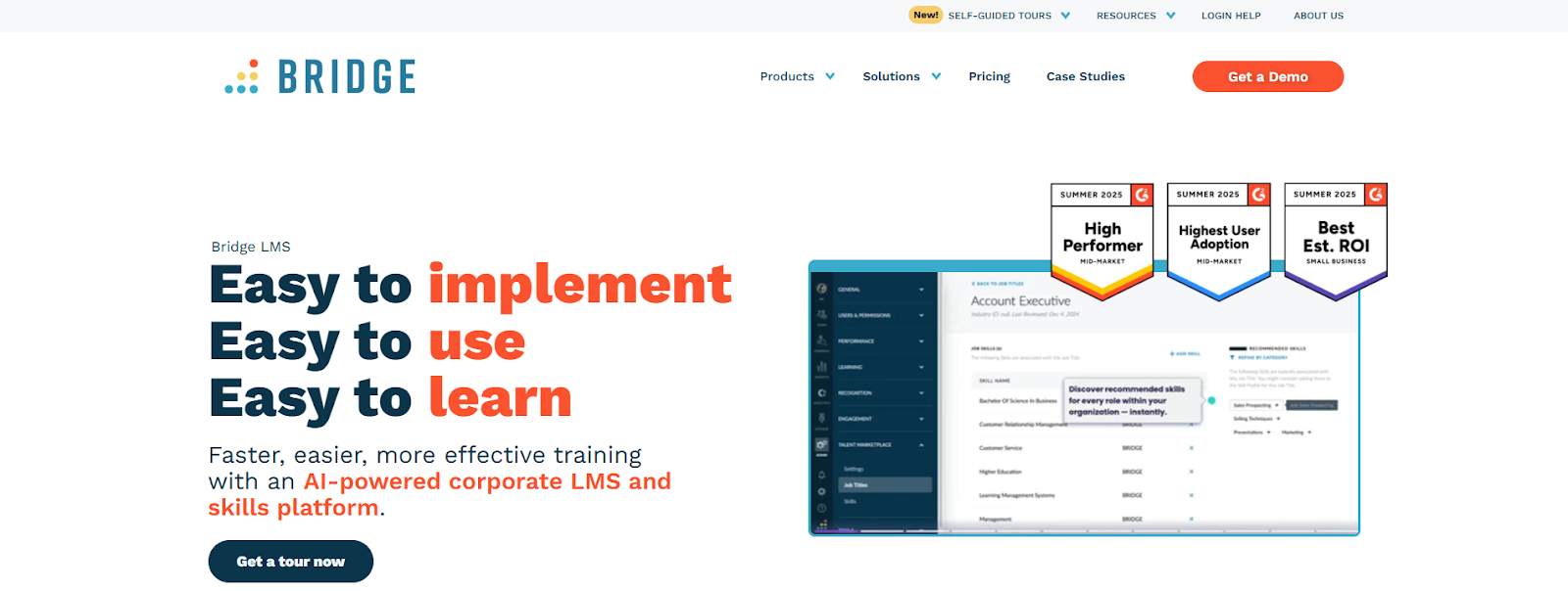 Our final pick for the 10 best LMS for construction is Bridge LMS