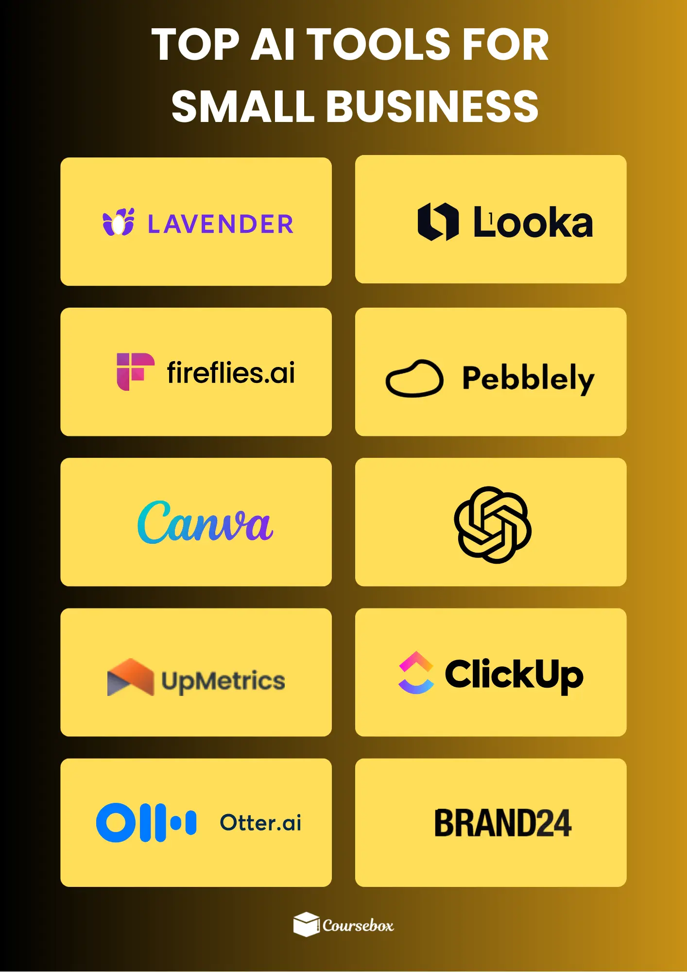 TOP AI TOOLS FOR  SMALL BUSINESS