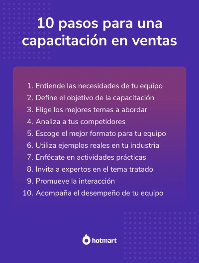 Capacitación en ventas: 10 pasos para hacer una capacitación exitosa