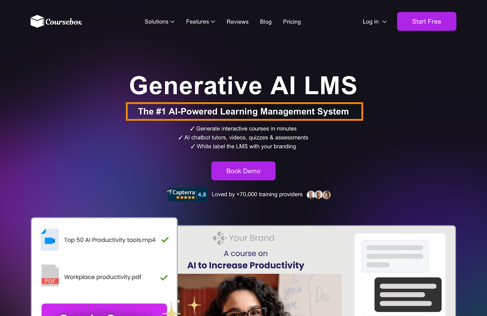 Coursebox generative AI LMS