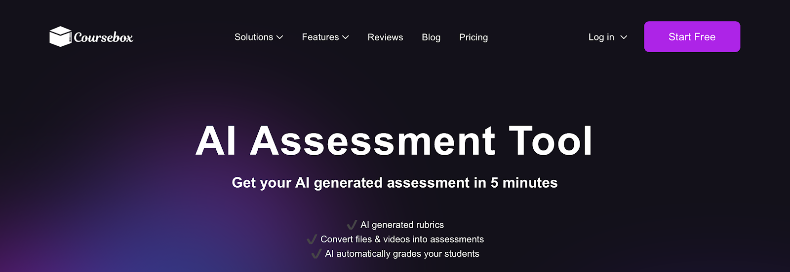 Coursebox AI assessment tool