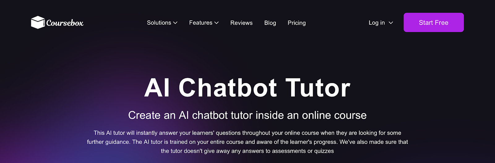 Coursebox AI chatbot tutor