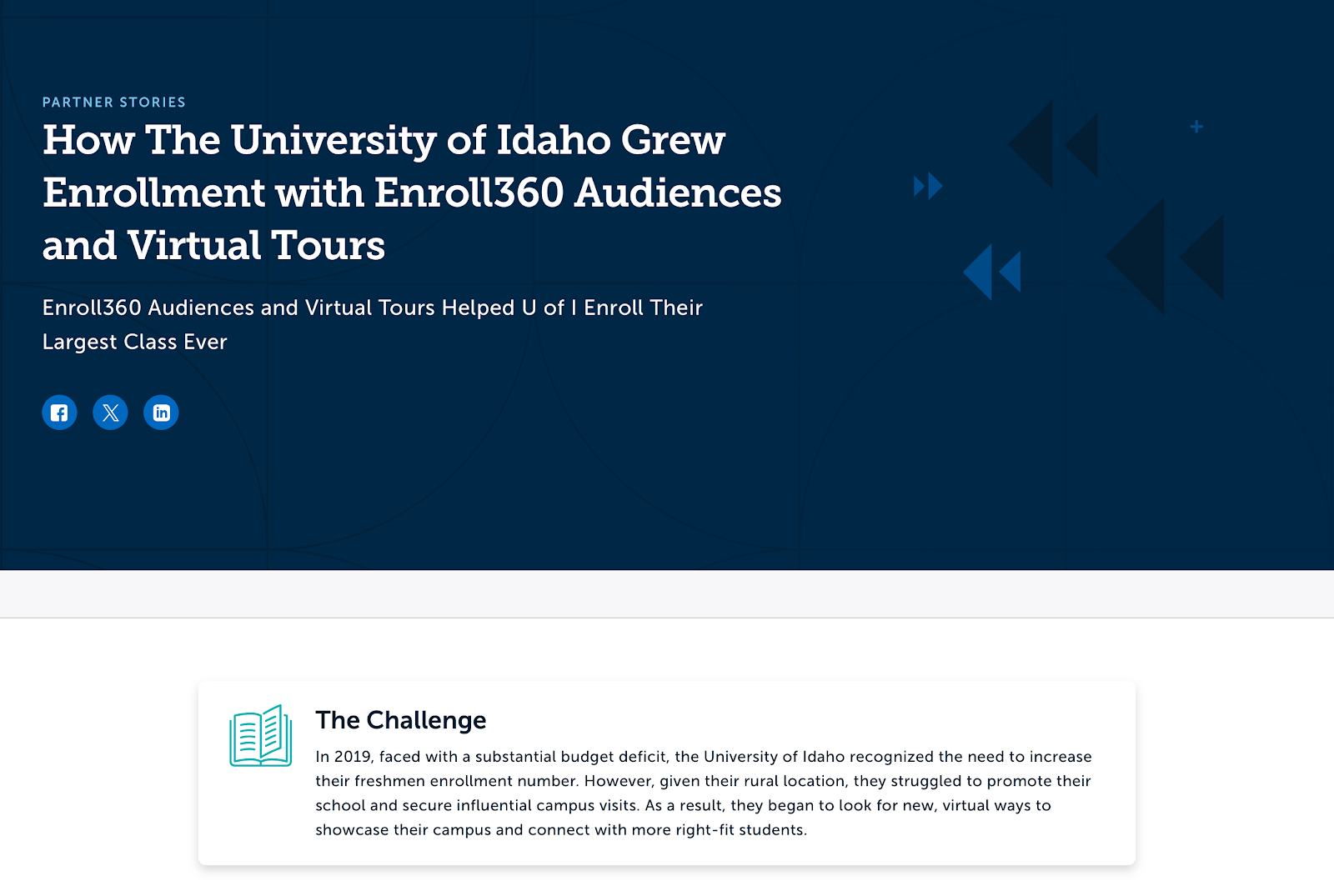 University of Idaho implemented virtual tours