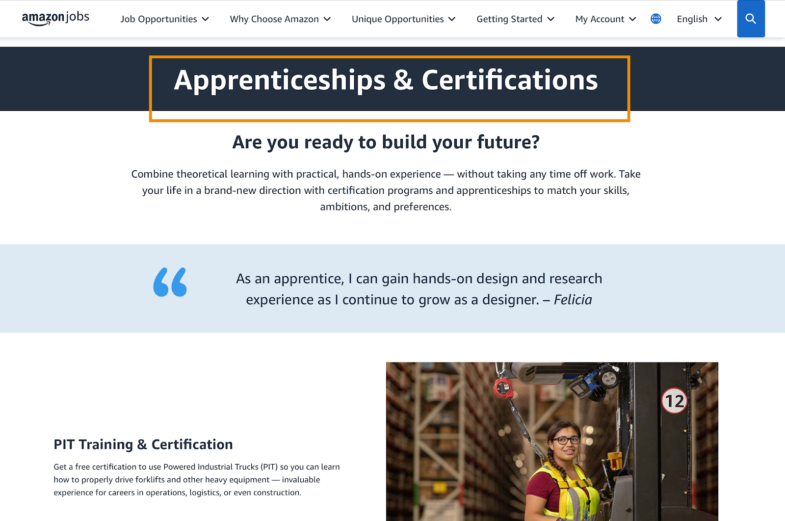 Amazon – Technical Apprenticeships