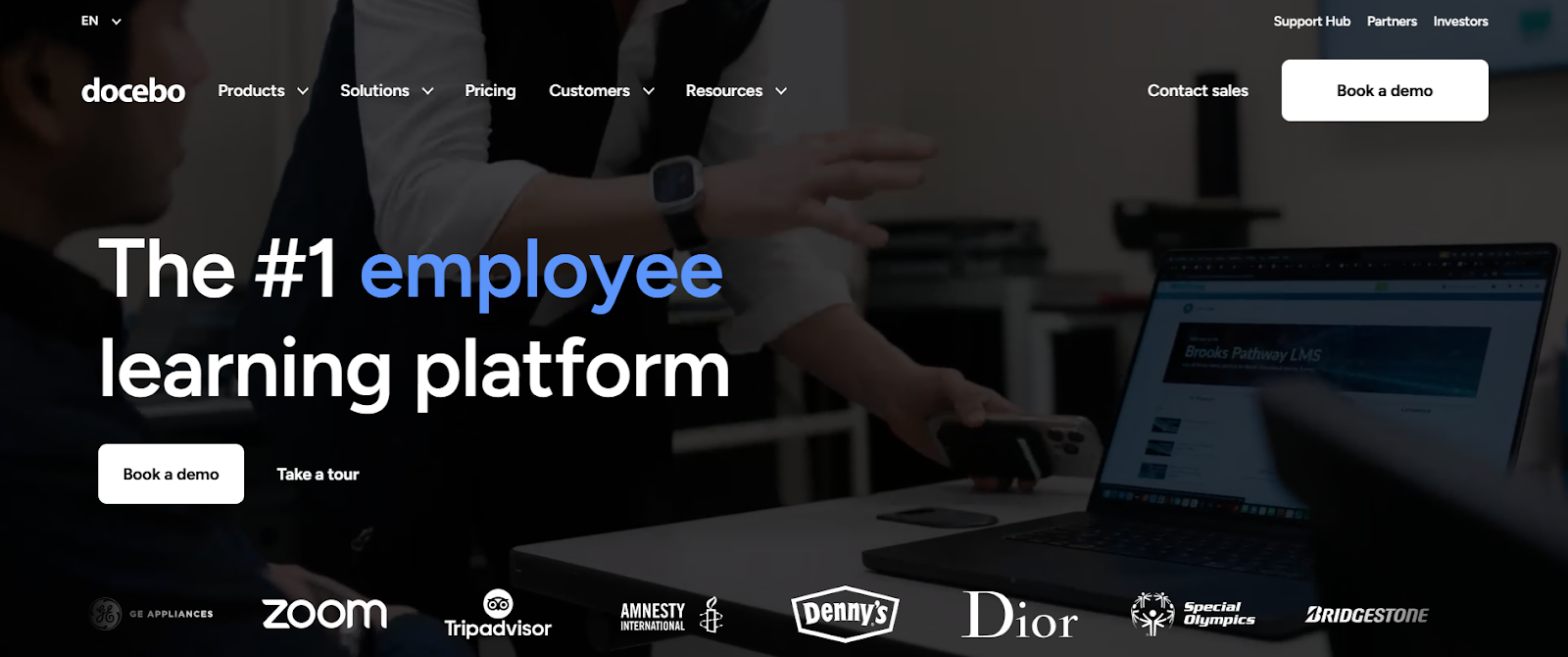 Docebo stands out as a fast-growing LMS with a mix of AI-powered features