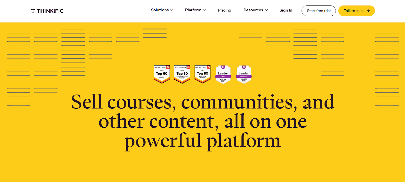 Thinkific is a budget-friendly platform built for course creators who want to build
