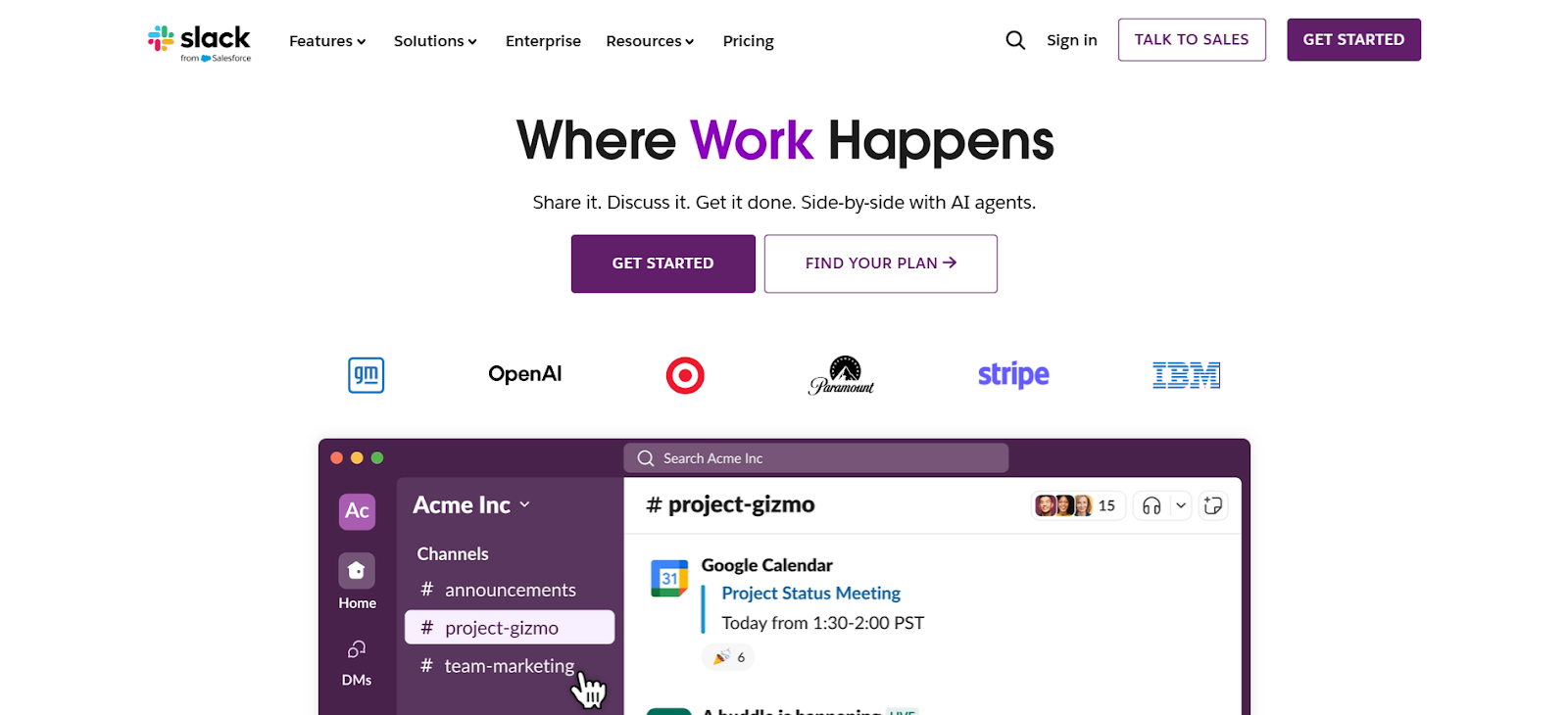 Slack where work happens