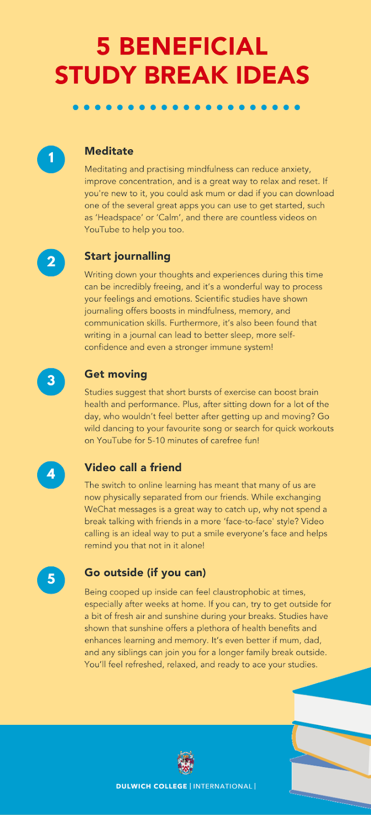 5 beneficial study break ideas