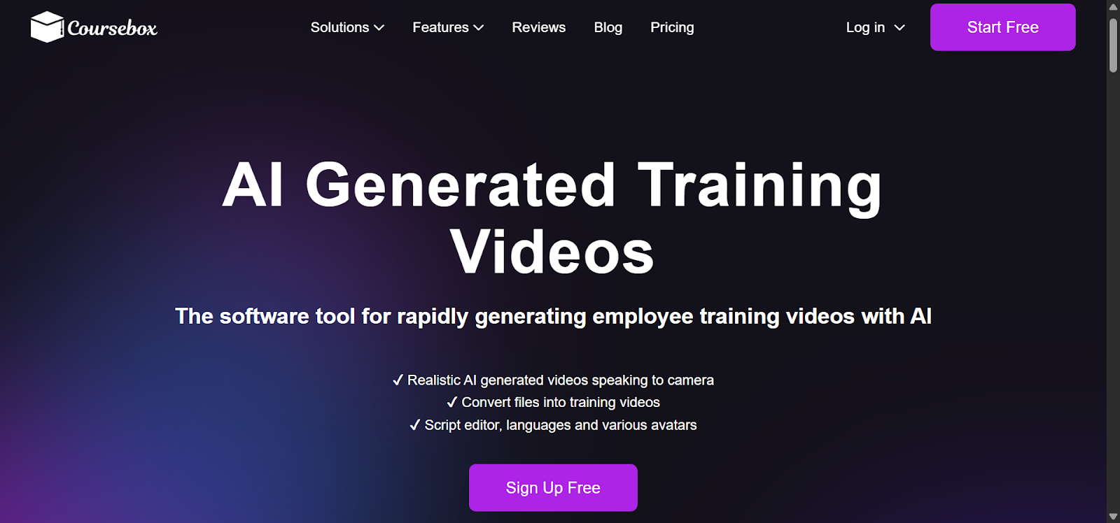 Coursebox AI generated training videos