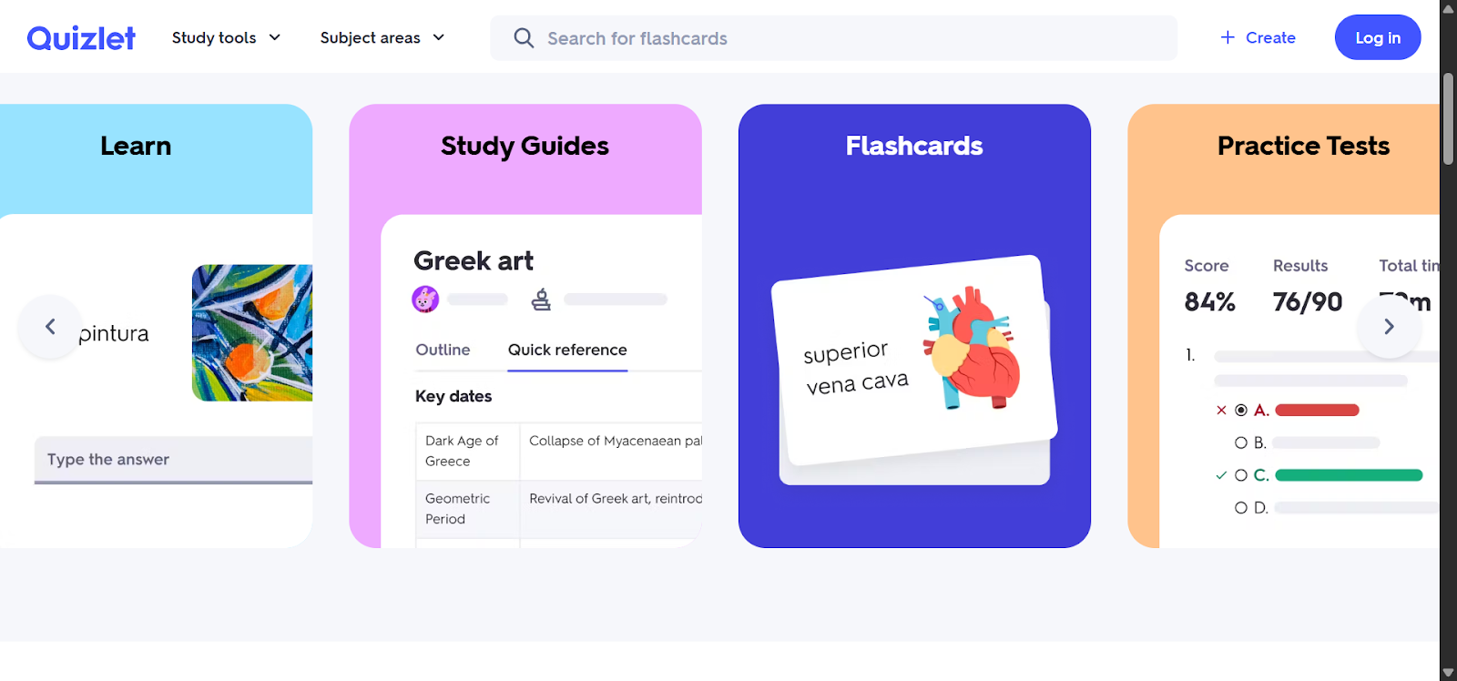 Quizlet Landing Page