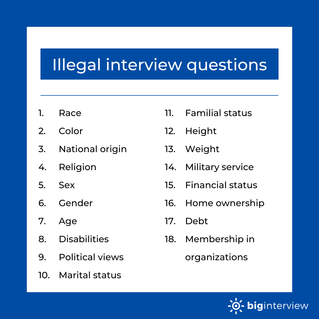 Illegal interview questions