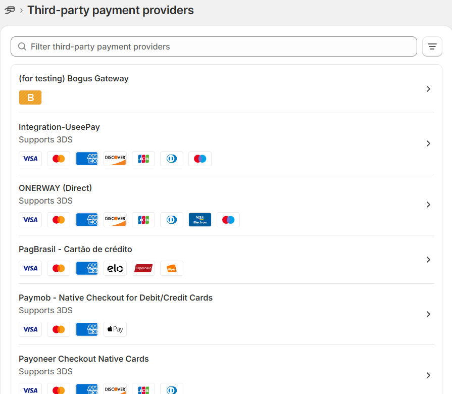 Set Up Payment Gateways