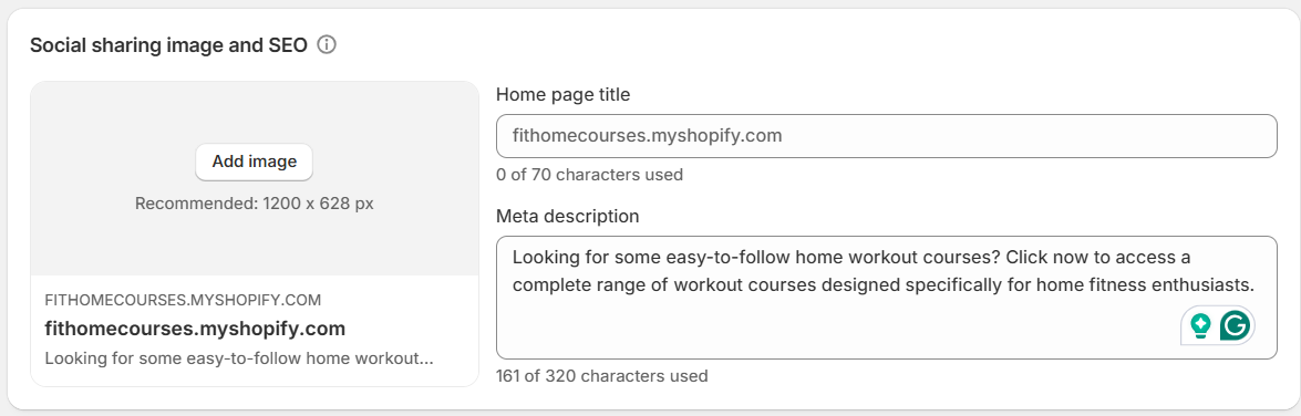 Social sharing image and seo