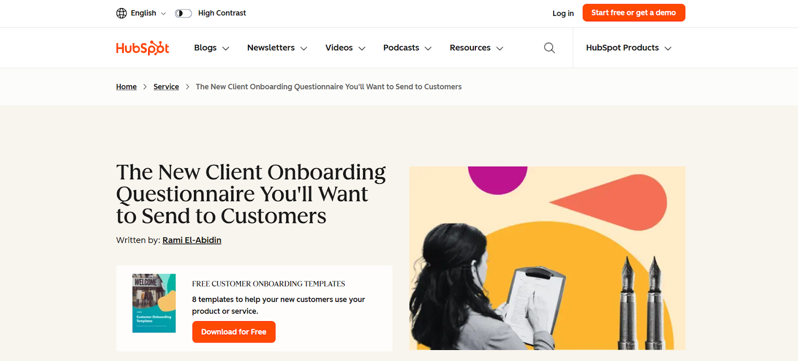 New Client Onboarding Questionnaire (HubSpot)