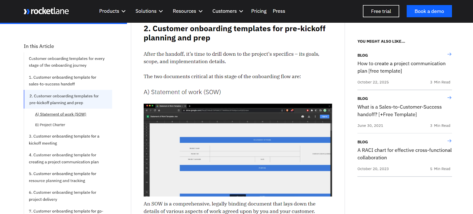 Statement of Work Template (Rocketlane)