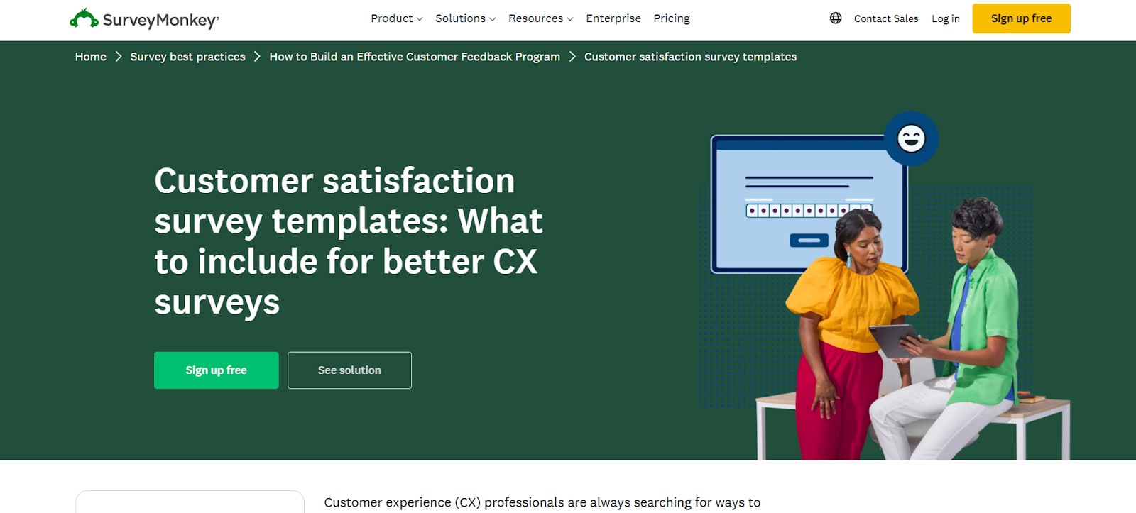 New Customer Satisfaction Survey Template (SurveyMonkey)