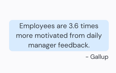 Employees being motivated.