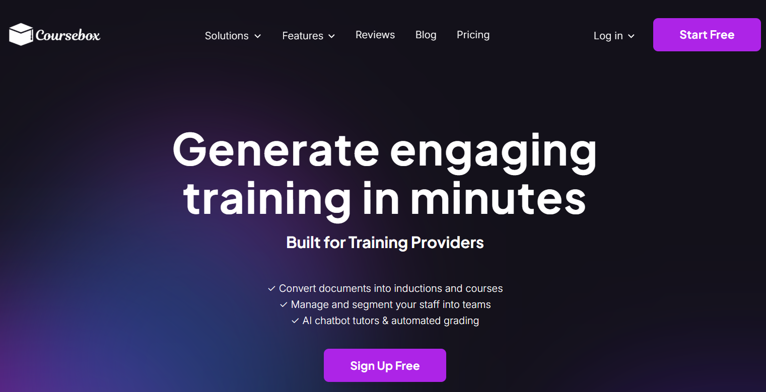 Coursebox AI-Powered Training and Employee Development