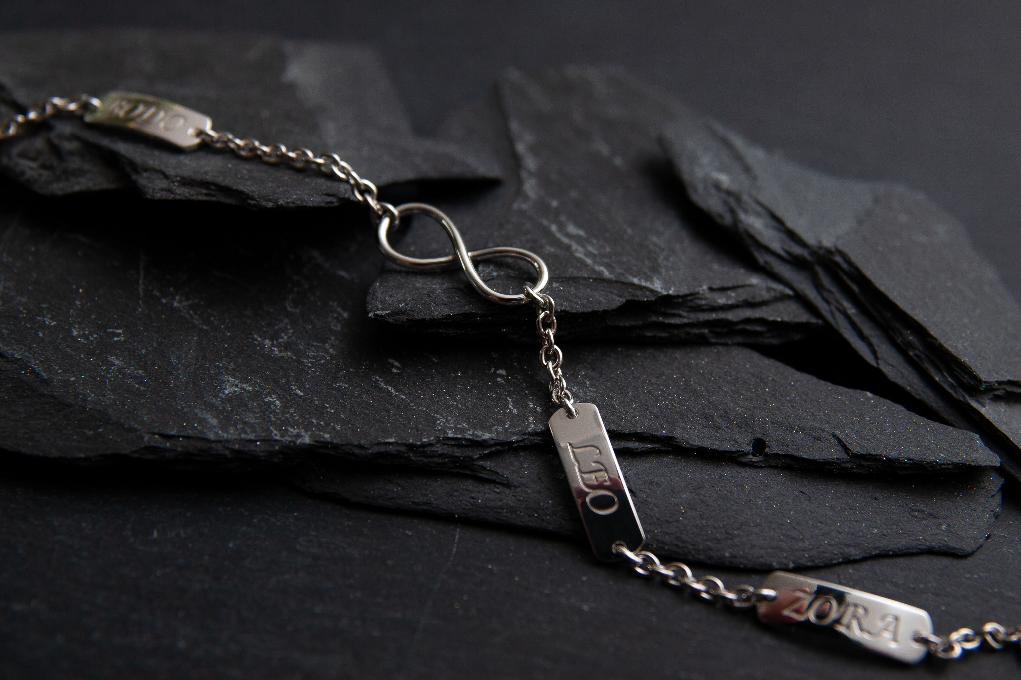 Bracelet in Silber 925 mit Handgestochener Gravur