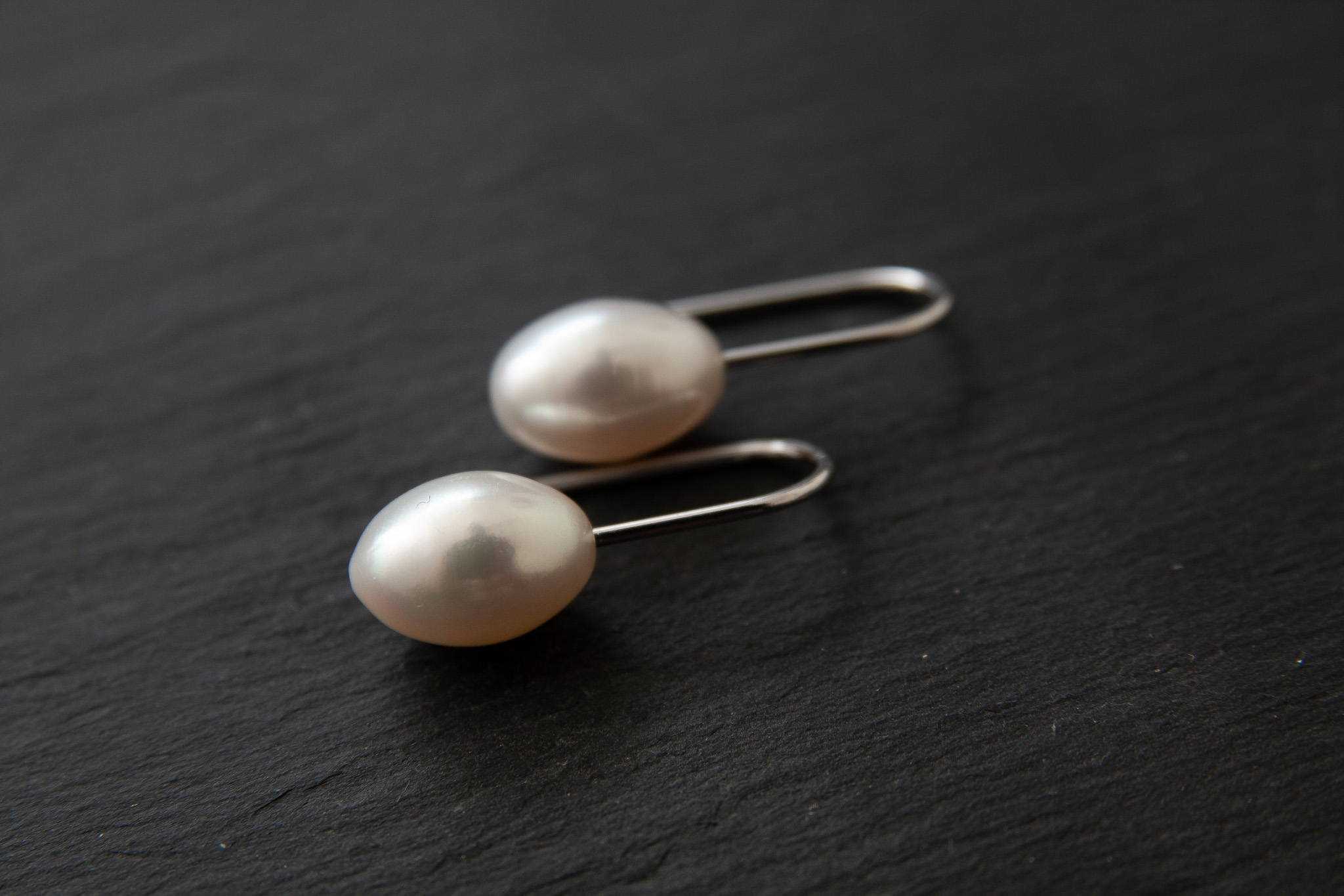 Ohrhänger in Weissgold 750 mit Perlen 