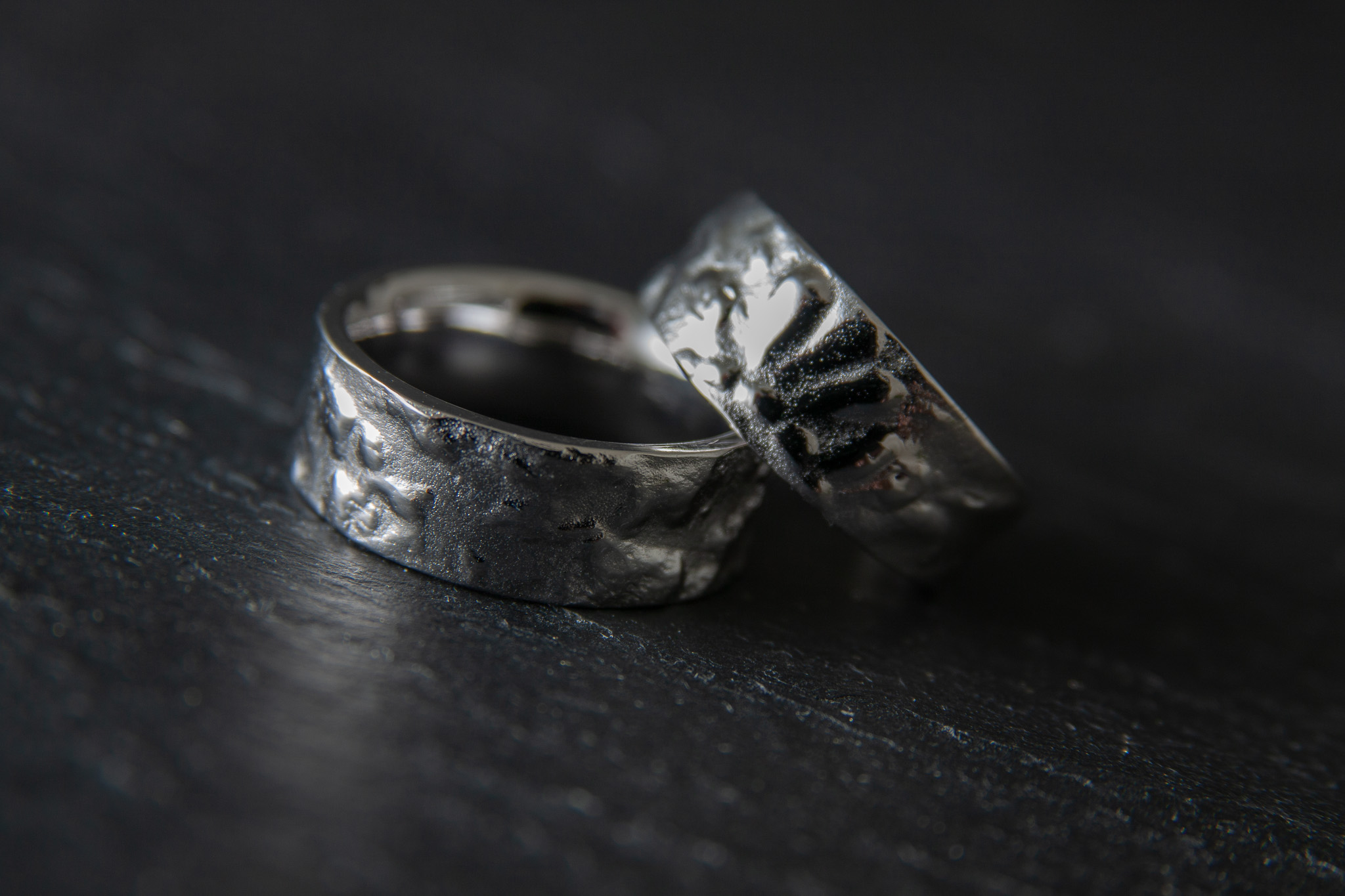 Ring in Weissgold 750 Strukturiert