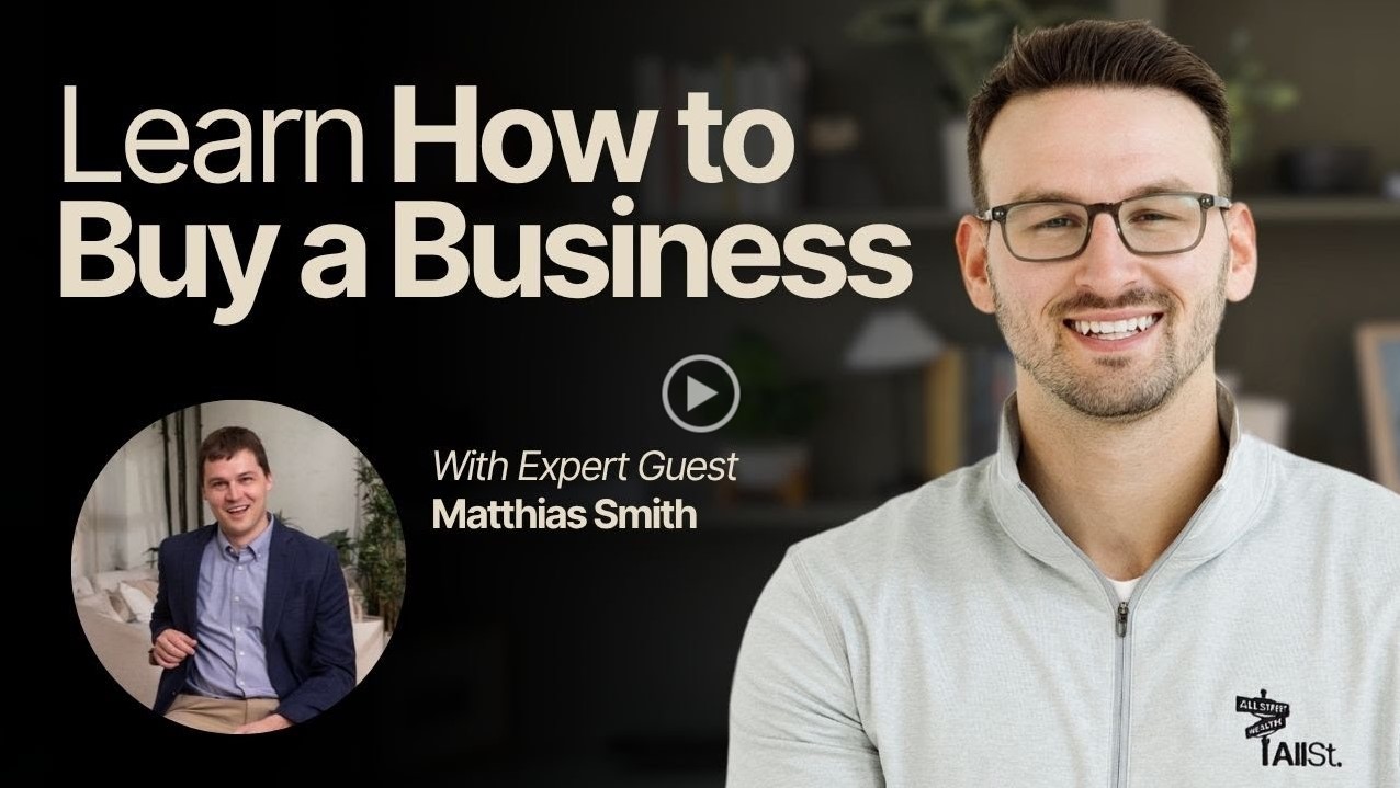 Matthias Smith discussing SBA business buying strategies on Podcasts